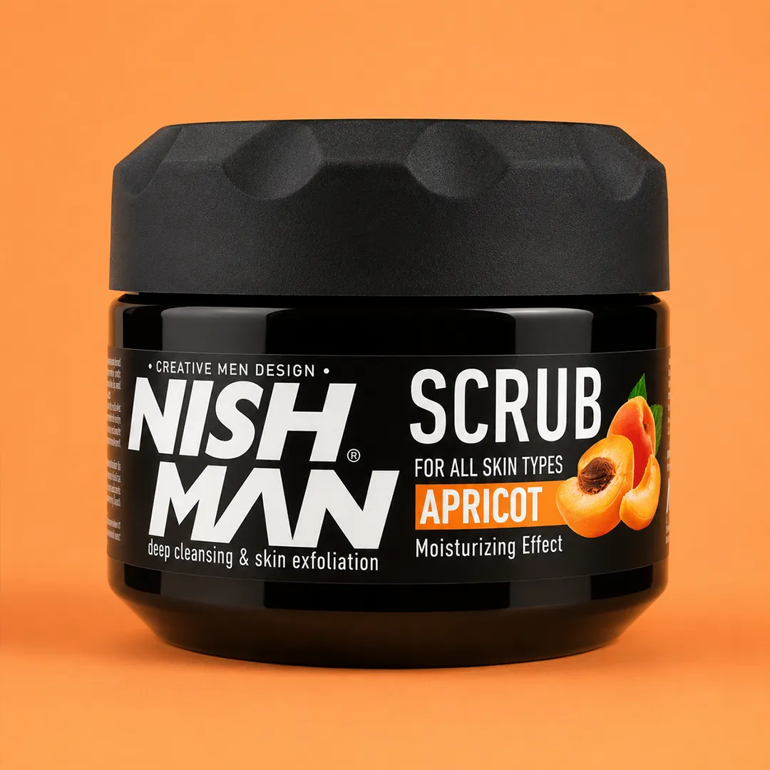 021_extravagantebarber_productos_de_barberia_img Exfoliante NISH MAN Scrub Apricot 300ml - Imagen 1