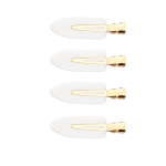 Tomadores / Pinzas Planas Blanco con Dorado