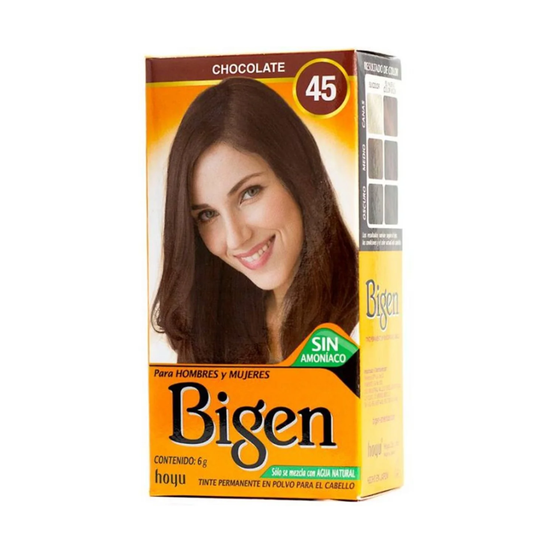 web - 2025-02-04T095943.497 Tinte Permanente Polvo BIGEN N° 45 Chocolate - Imagen 1