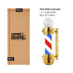 Pole Barber Clásico con Esfera Dorado 68cm - Imagen 2