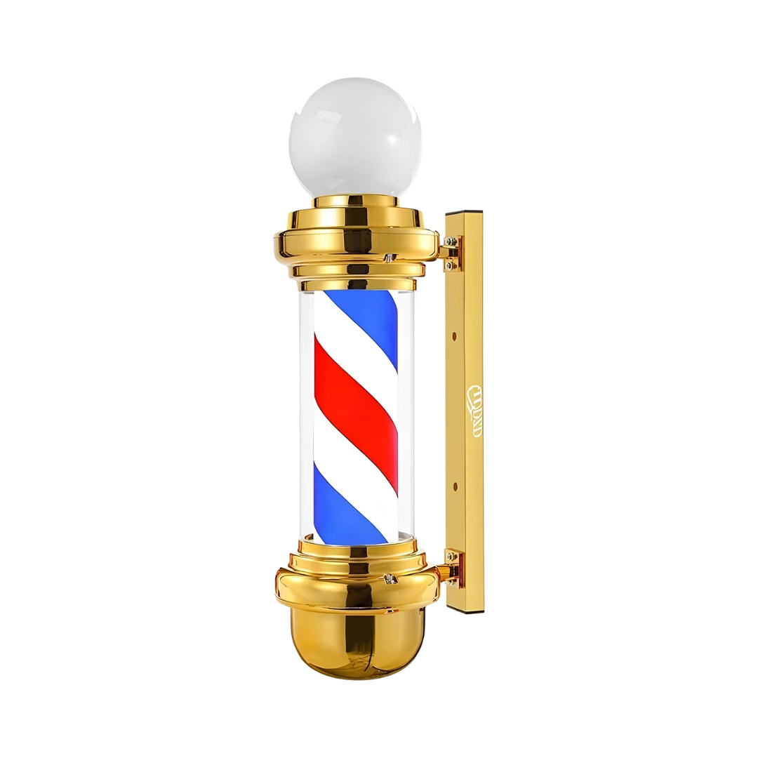 pole-barber-clasico-con-esfera-68cm-dorado-extravagantebarber Pole Barber Clásico con Esfera Dorado 68cm - Imagen 1