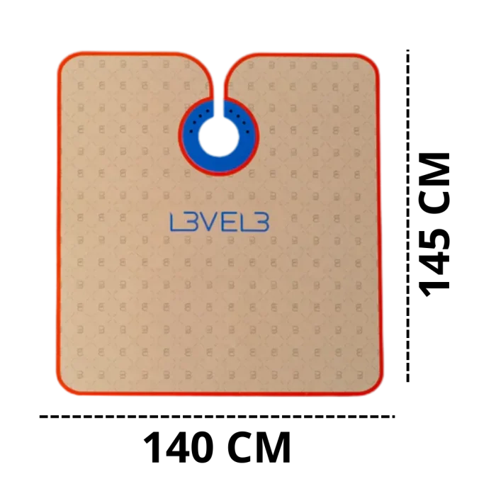 Capa LEVEL3 Cuello Silicona Beige Borde Rojo - Imagen 3