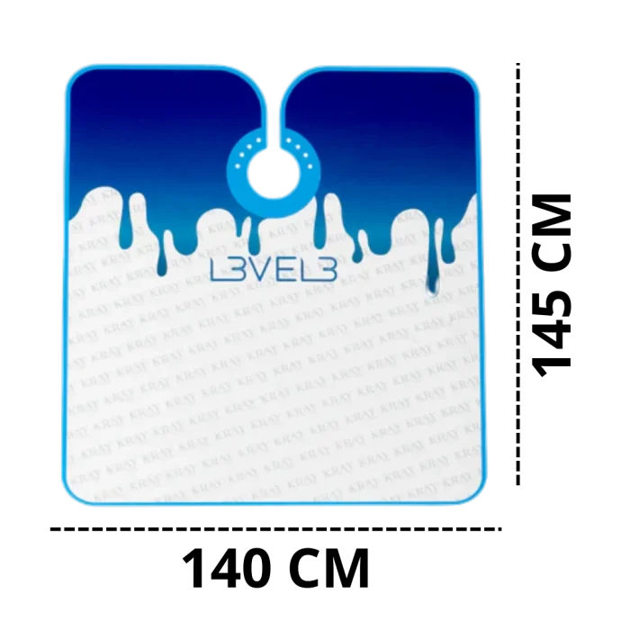 Capa LEVEL3 Cuello Silicona Blanca Borde Azul - Imagen 3