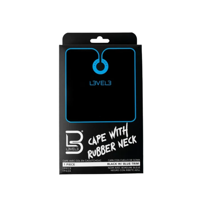 Capa LEVEL3 Cuello Silicona Negra Borde Azul - Imagen 2