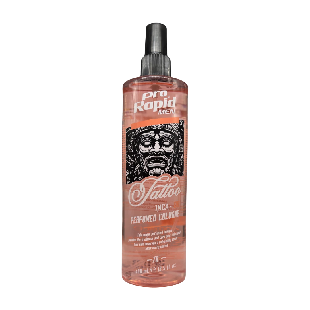 after-shave-colonia-pro-rapid-men-tattoo-inca-08-400ml-extravagantebarber After Shave Colonia PRO RAPID MEN Inca 08 400ml - Imagen 1
