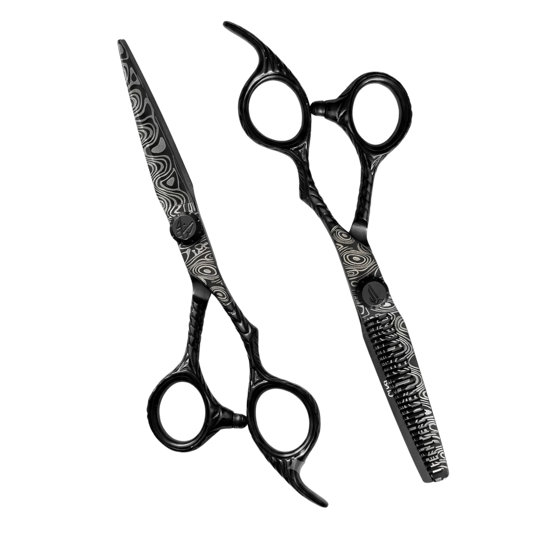 pack-tijeras-cussi-black-60-gsh6-630-extravagantebarber Pack Tijeras CUSSI Black 6.0" - Imagen 1