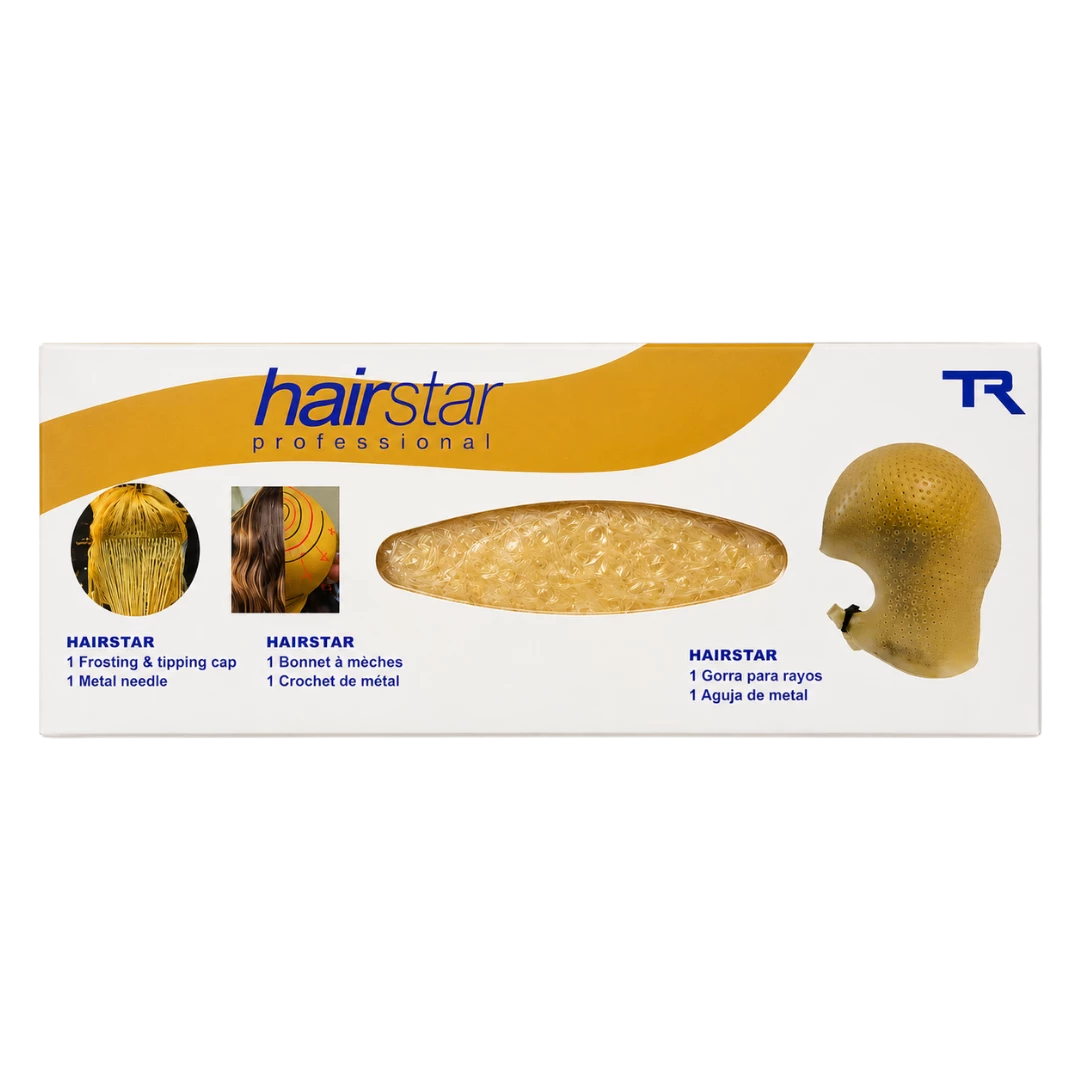 gorra-visso-hairstar-gold-extravagantebarber Gorro Visos HAIR STAR Gold - Imagen 1