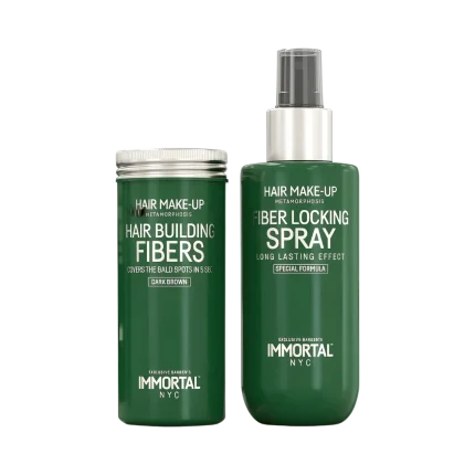 Set Fibra Capilar & Spray Fijadora IMMORTAL Negro 150ml