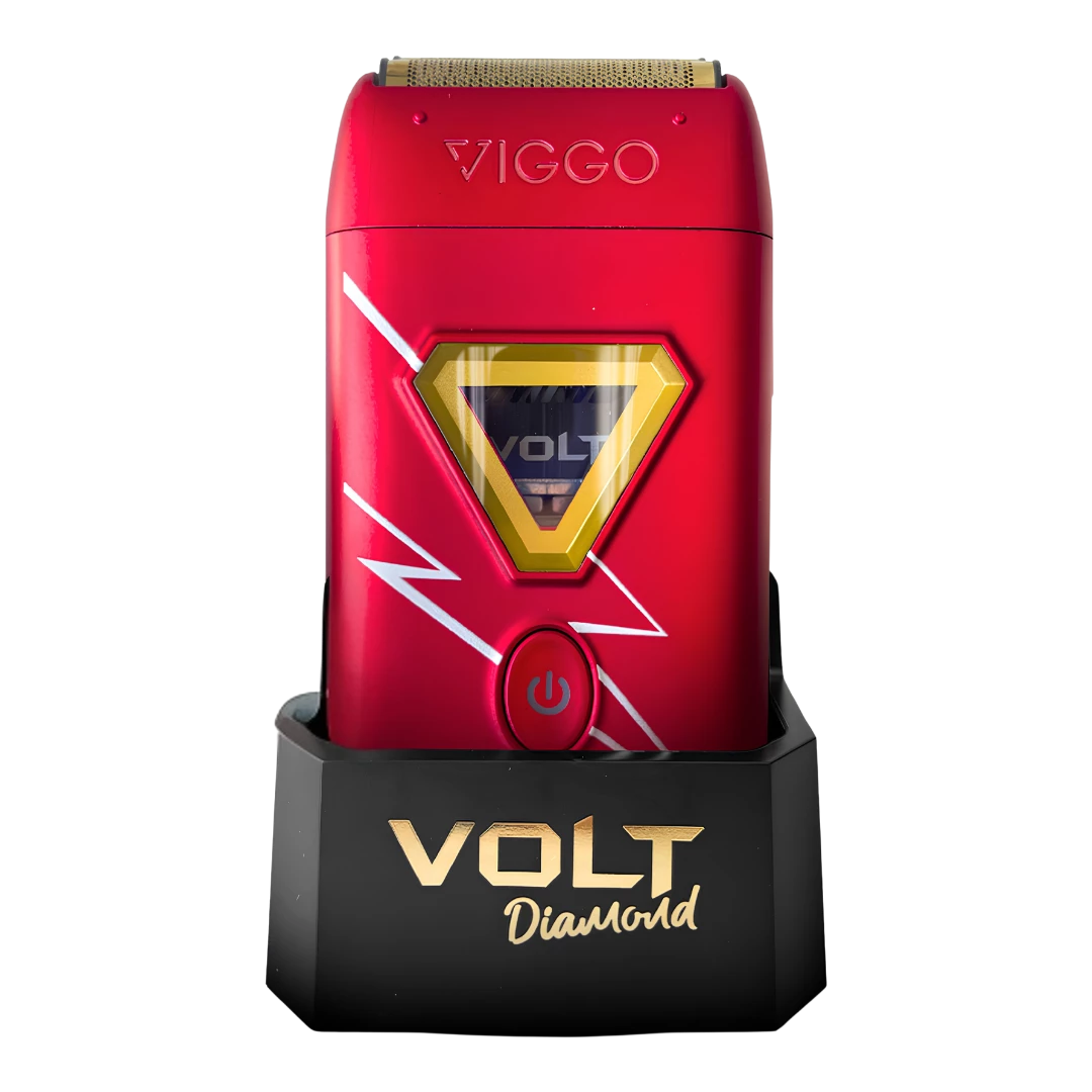 shaver-viggo-volt-diamond-roja-extravagantebarber-v1 Shaver VIGGO Volt Diamond Roja - Imagen 1
