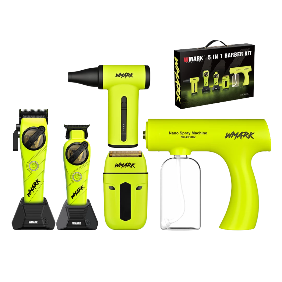combo-wmark-5-en-1-ng-8637-amarillo-extravagantebarber Combo WMARK 5 en 1 NG-8637 Verde - Imagen 1